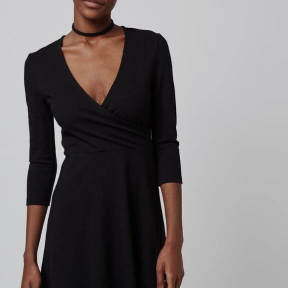 Topshop Petite Wrap Floppy dress - Picture 2 of 4